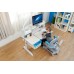 Children Kids Ergonomic Study Desk with Adjustable Double-Winged Swivel Chair Set